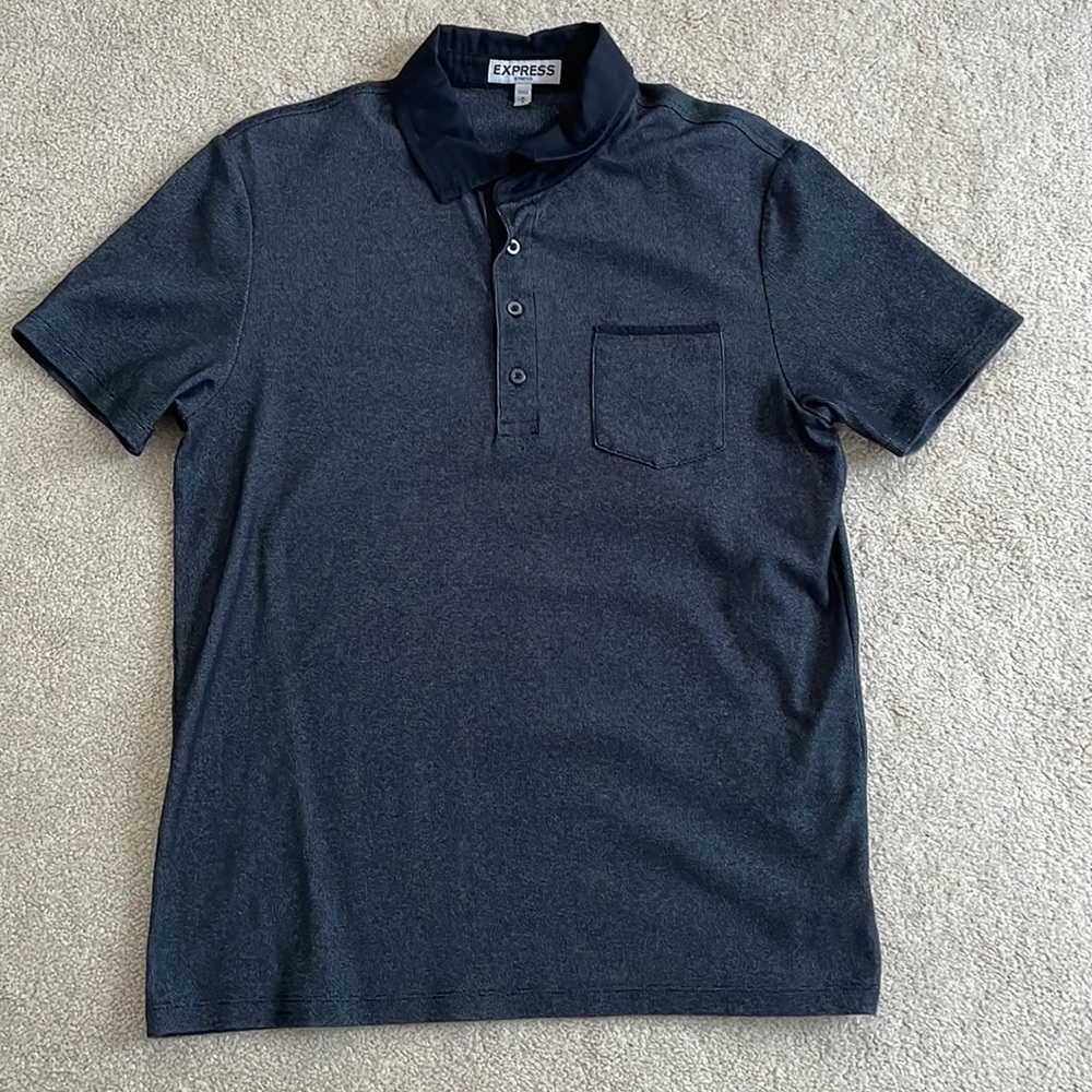 Express Stretch Mens Polo (Black/White)